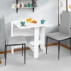 Table console blanche en bois
