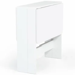 Table console blanche en bois
