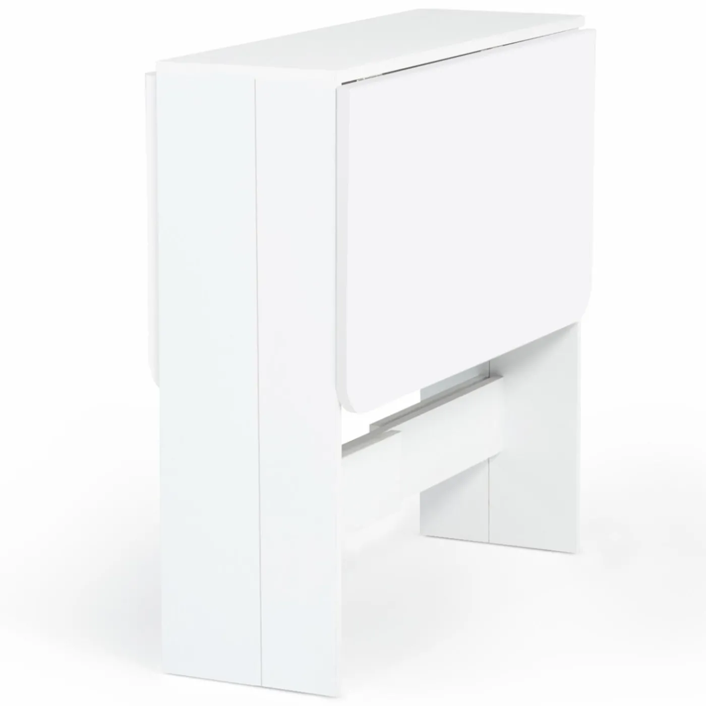 Table console blanche en bois