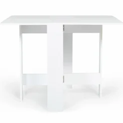 Table console blanche en bois