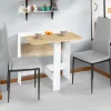 Table console bois blanc et imitation hêtre