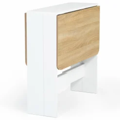 Table console bois blanc et imitation hêtre