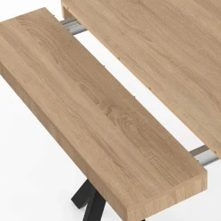 Table console extensible 10 personnes 235 cm design industriel