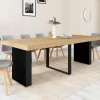 Table console extensible bois et noir