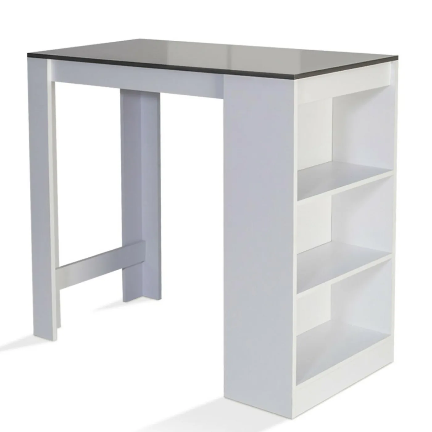 Table de bar haute 2 à 4 personnes avec rangement