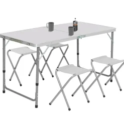 Table de camping pliante de 120 cm à hauteur réglable pour 4 personnes