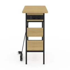 Table de chevet / d'appoint design industriel avec multiprise