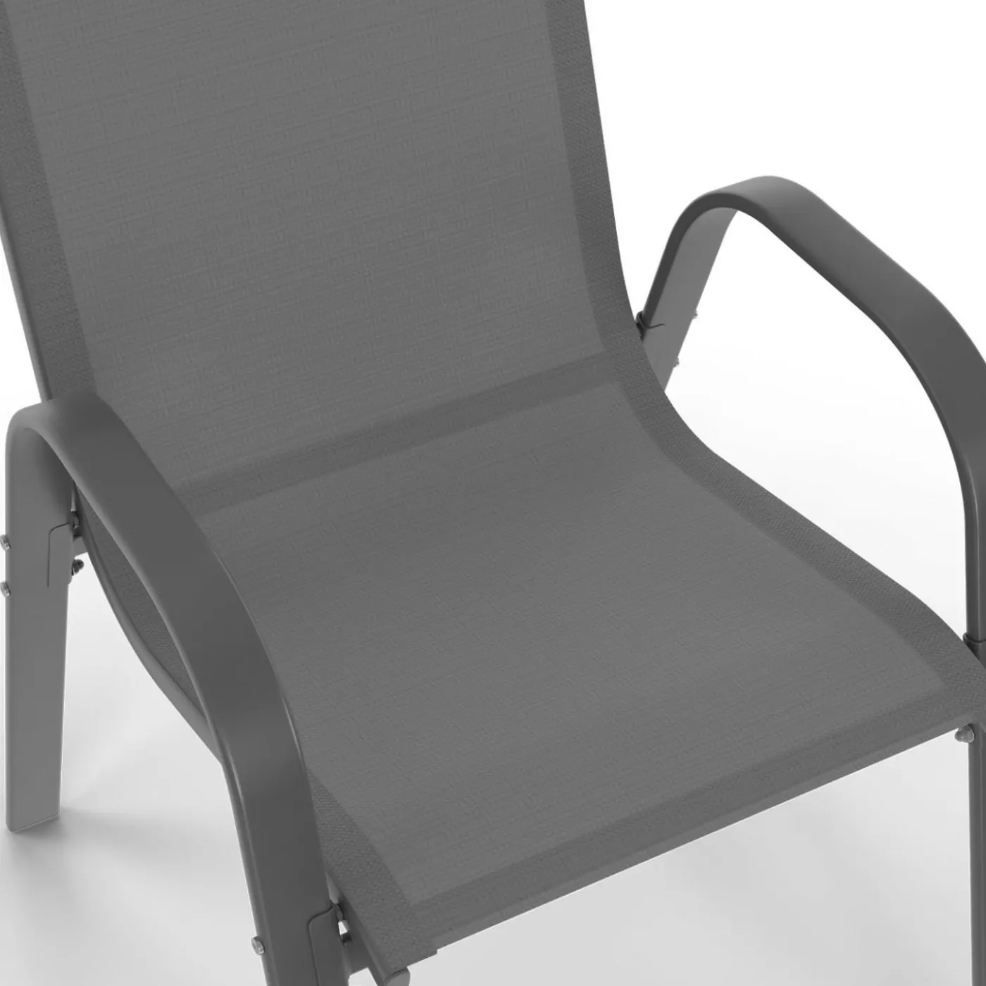 Table de jardin extensible 12 places grise avec chaises