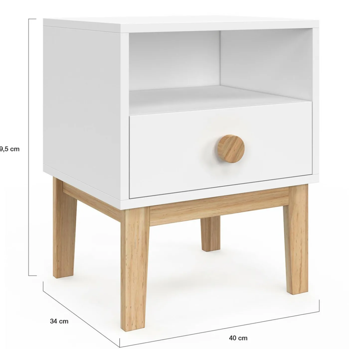Table de nuit enfant tiroir + niche