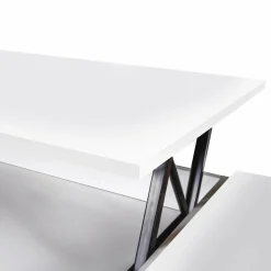 Table de salon avec plateau relevable blanche