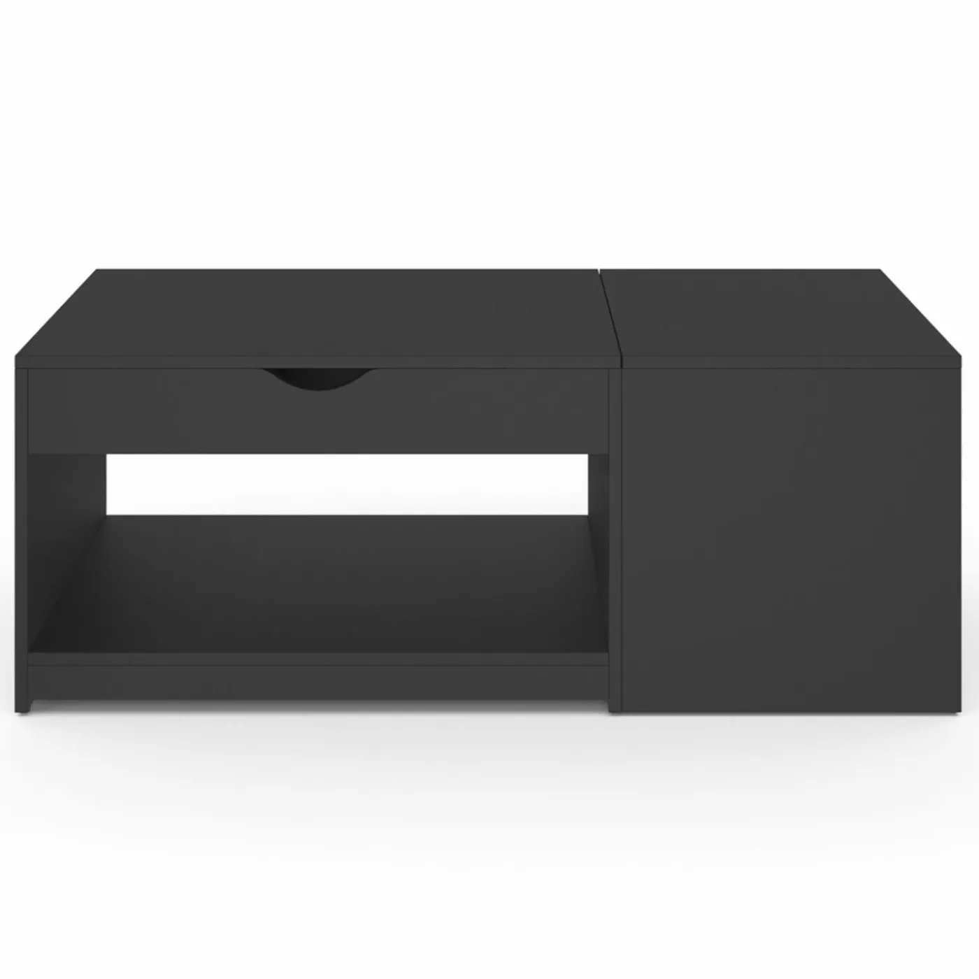 Table de salon avec plateau relevable bois noir
