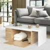 Table de salon rotative avec coffre de rangement