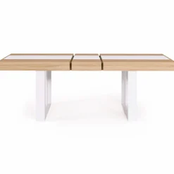 Table extensible 6 à 10 personnes bois et blanc