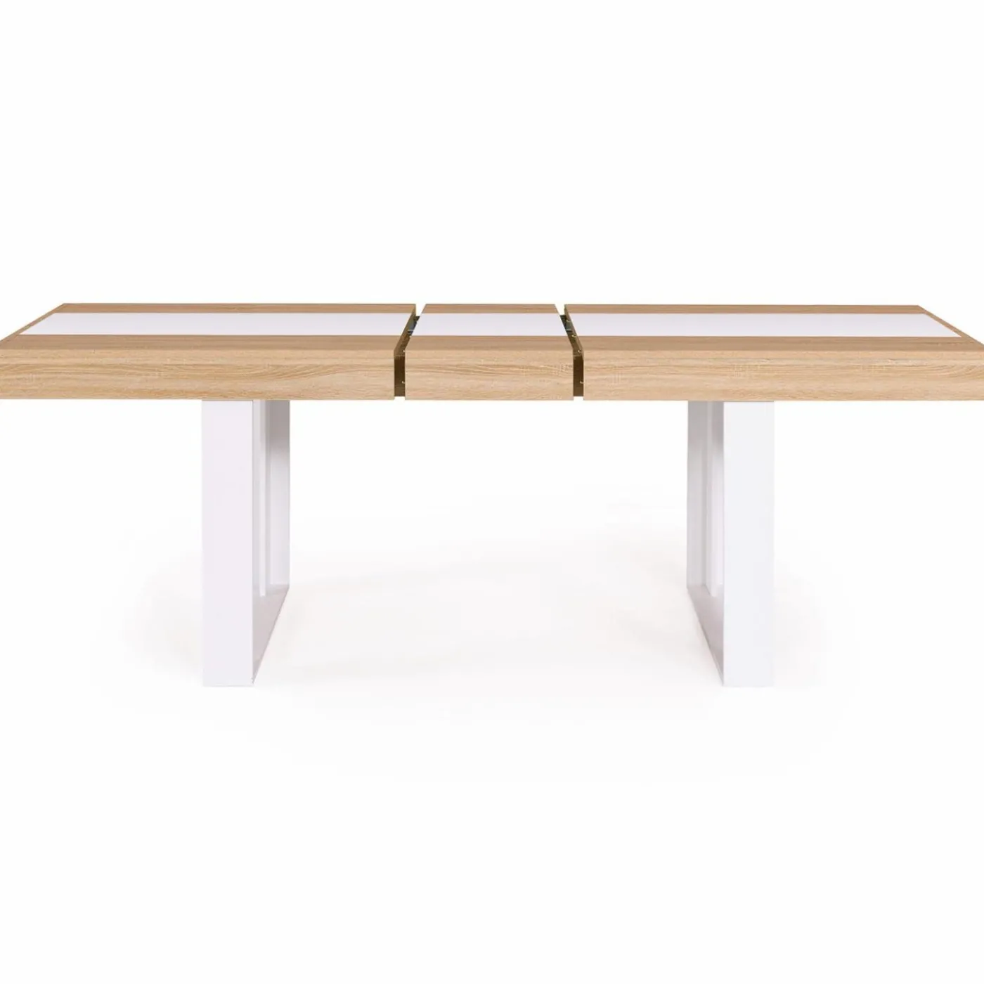 Table extensible 6 à 10 personnes bois et blanc
