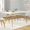 Table extensible scandinave blanche