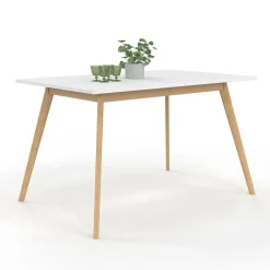Table extensible scandinave blanche