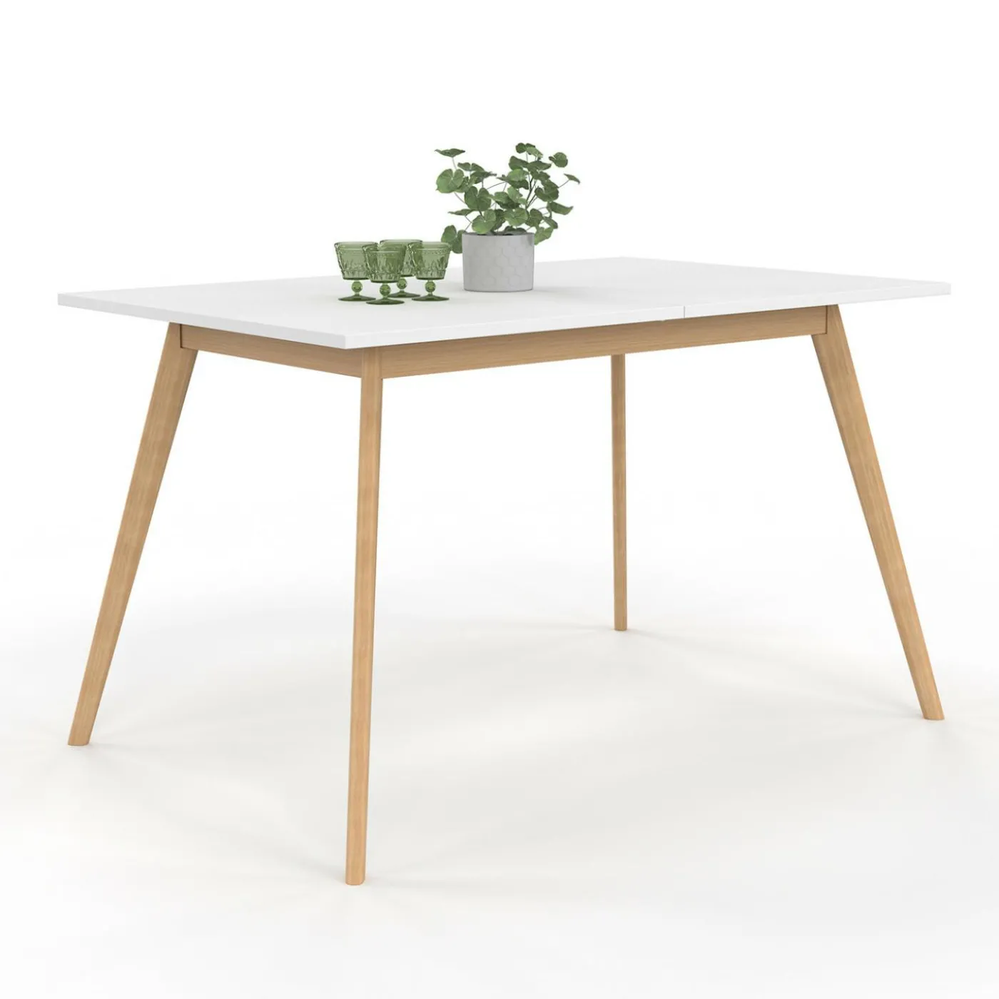 Table extensible scandinave blanche