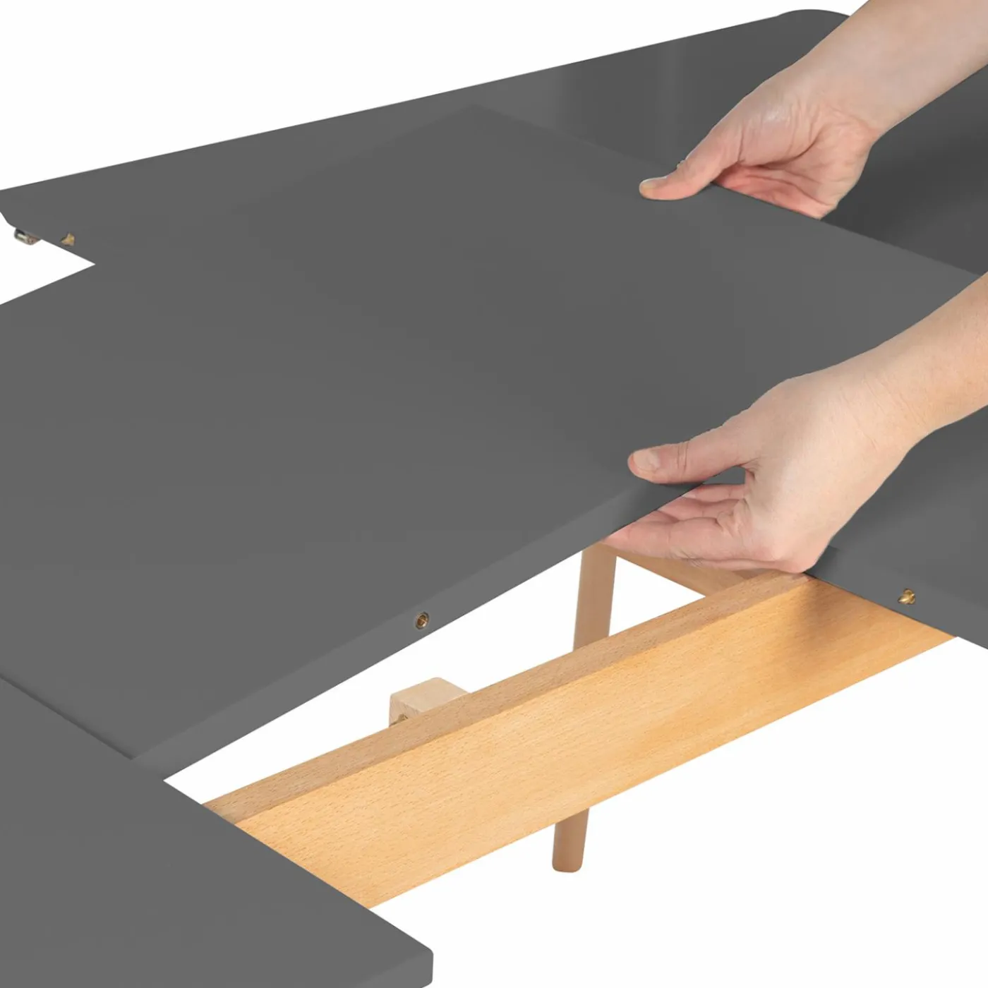Table extensible scandinave grise anthracite