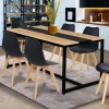 Table industrielle bois et métal 8 personnes 150 cm