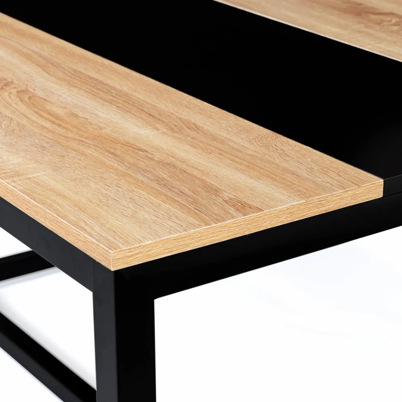Table industrielle bois et métal 8 personnes 150 cm