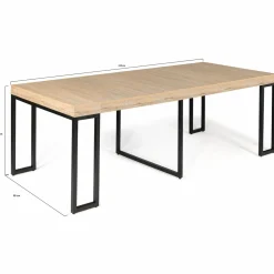 Table industrielle extensible 10 personnes 235 cm