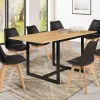 Table industrielle extensible 6-8 personnes 160 cm