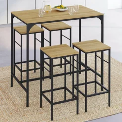 Table mange debout style industriel avec tabourets
