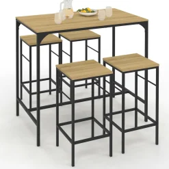 Table mange debout style industriel avec tabourets