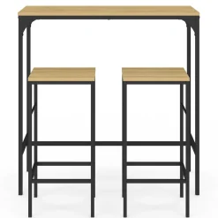 Table mange-debout style industriel avec 2 tabourets