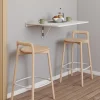 Table murale rabattable bois blanc 2 personnes L.70cm