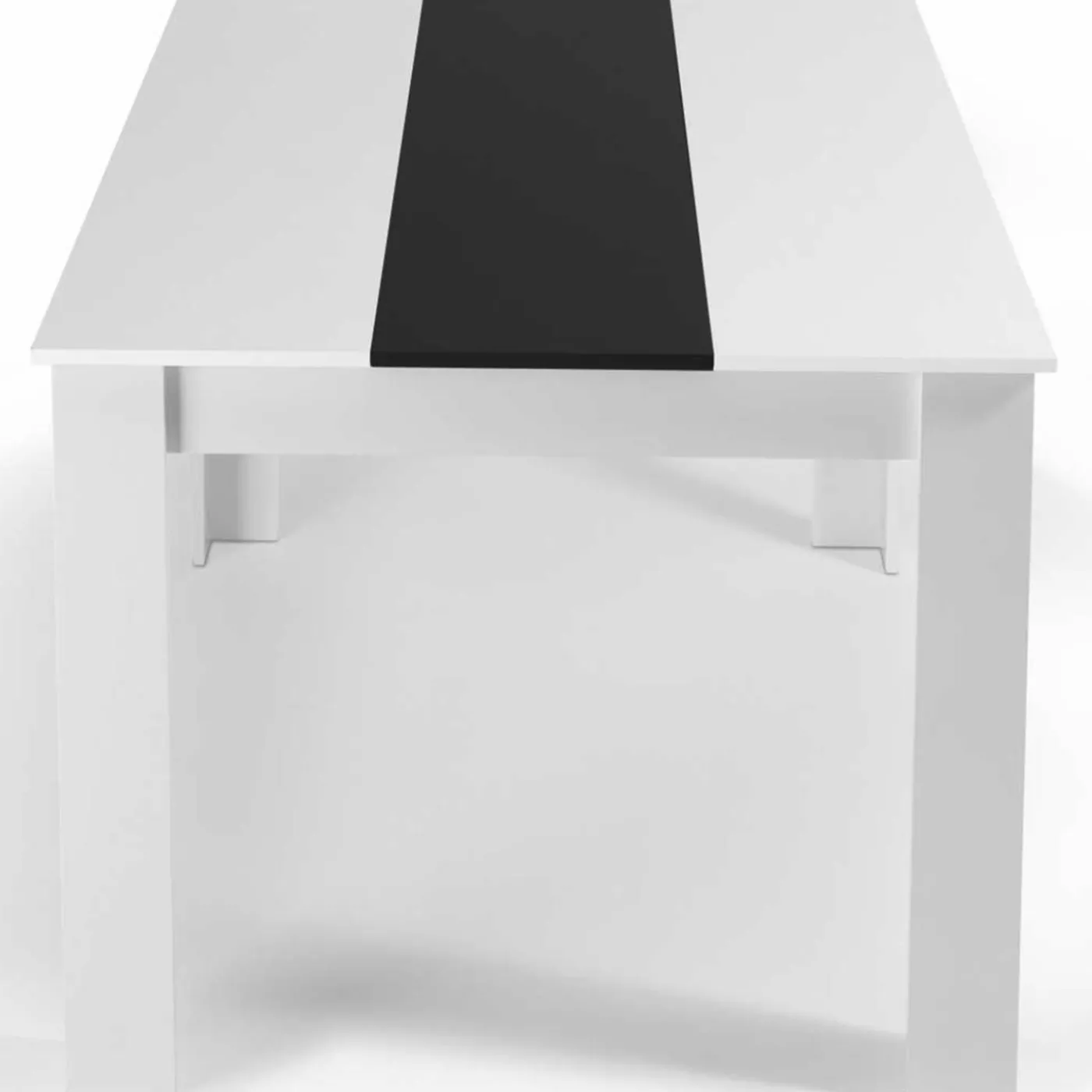Table noire et blanche 6 personnes