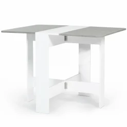 Table pliante design blanche et grise