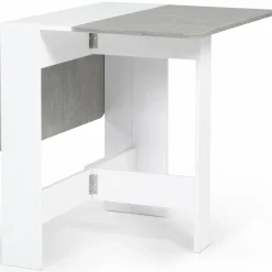 Table pliante design blanche et grise
