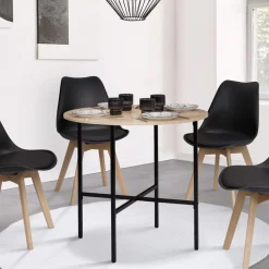 Table ronde industrielle 4 personnes 80 cm
