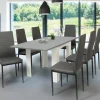 Table salle à manger extensible façon béton ciré