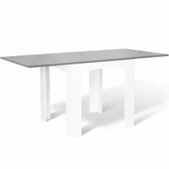 Table salle à manger extensible façon béton ciré