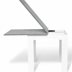 Table salle à manger extensible façon béton ciré