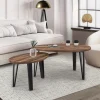 Tables basses gigognes bois et pied noir