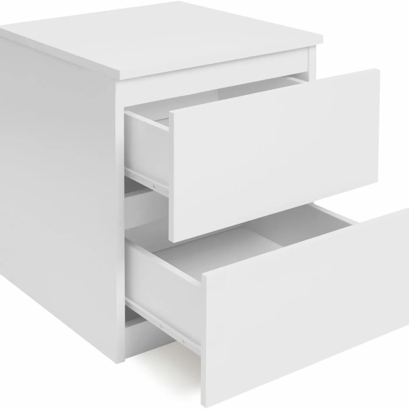 Tables de chevet bois blanc avec tiroirs