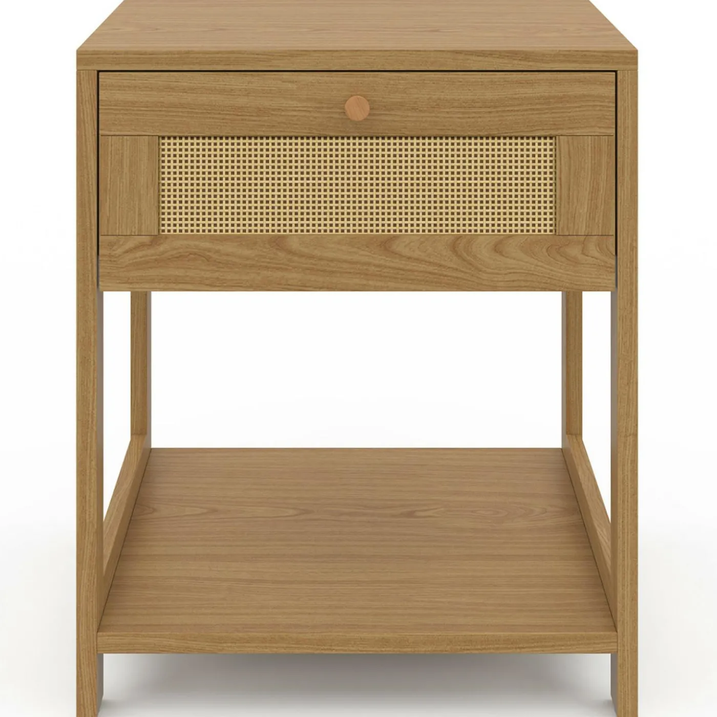 Tables de chevet vintage imitation cannage