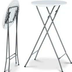 Tables hautes pliantes d’extérieur + housses noires