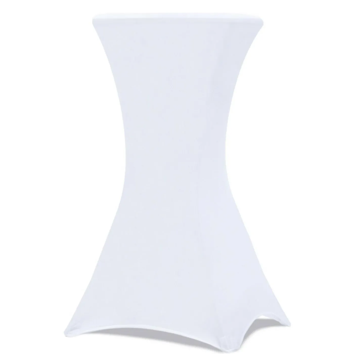 Tables hautes pliantes d’extérieur + housses blanches