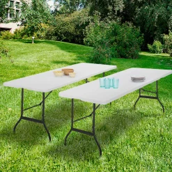 Tables pliantes d'extérieur 180 cm blanche