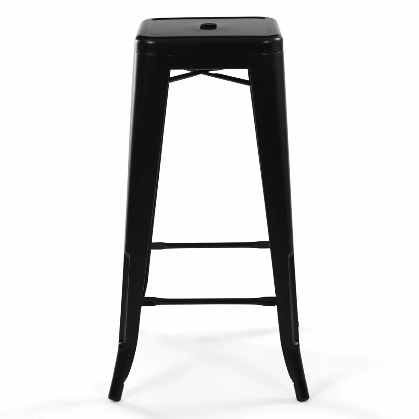 Tabouret style industriel noir mat x4
