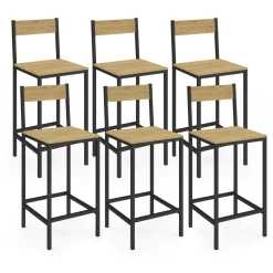 Tabourets de bar avec dossier design industriel