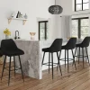 Tabourets de bar en velours noir