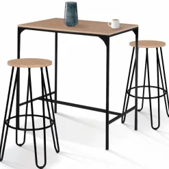 Tabourets de bar industriel bois et métal