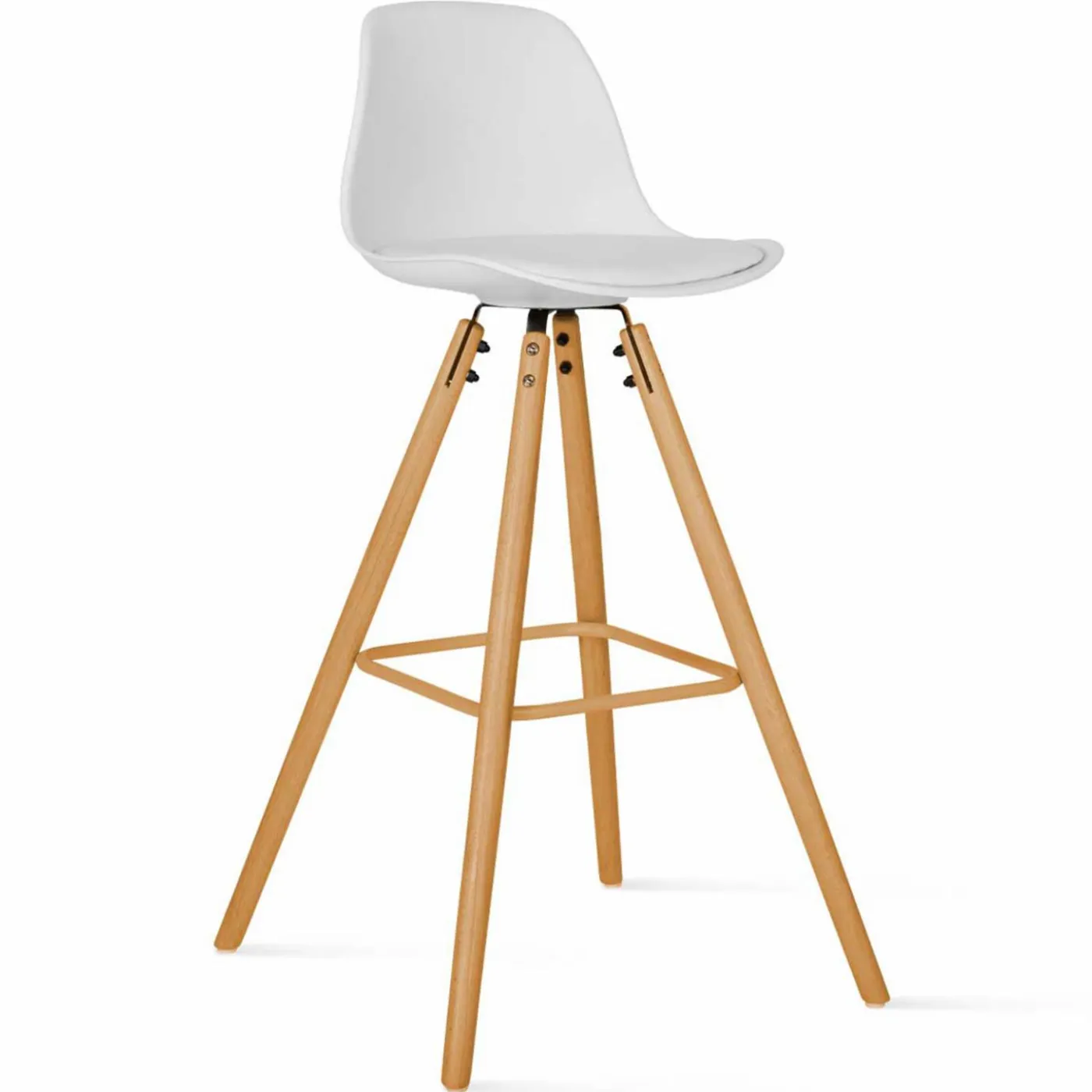 Tabourets de bar mix color gris, blanc et noir : lot de 4
