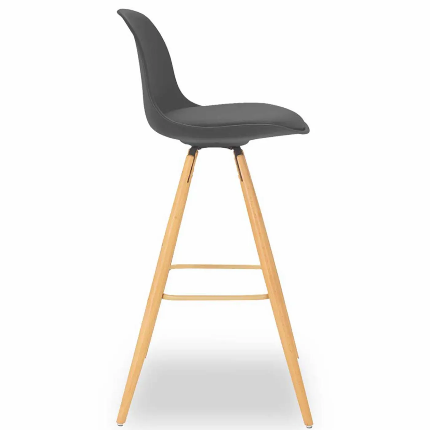 Tabourets de bar mix color gris, blanc et noir : lot de 4