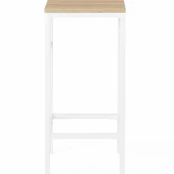 Tabourets de bar métal blanc et bois style industriel